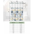 thumbnail image 6 of No Hook Shower Curtain with Snap in Liner, Summer Wildflowers Leaves Blue Floral Plants Watercolor Hotel Shower Curtains for Bathroom, Washable Shower Curtain Liner Set with Mesh Top Window, 72"x96", 6 of 6
