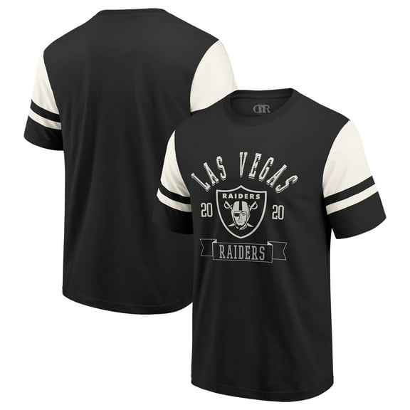 Men's Darius Rucker Collection by Fanatics  Black Las Vegas Raiders Football T-Shirt