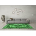 thumbnail image 3 of Ahgly Company Indoor Square Oriental Emerald Green Industrial Area Rugs, 5' Square, 3 of 4