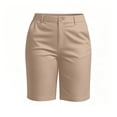 thumbnail image 4 of hlysgo Womens Golf Shorts UPF 50+ Hiking Shorts Lightweight Outdoor Stretchy Athletic Shorts with Pockets Khaki,S, 4 of 6