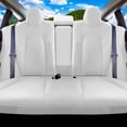 thumbnail image 4 of For 2017-2024 Tesla Model 3 FH Group Faux Leather Custom Fit Car Seat Covers   Solid White - Rear Set, 4 of 4
