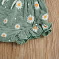 thumbnail image 6 of Babibeauty Summer Lovely Toddler Baby Girls Clothes Sets Daisy Print Sleeveless Buttons Vest Tops Mini Shorts Outfit, 6 of 8