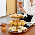 thumbnail image 6 of Shell Elegant Plastic Dessert Table Display Tray Stand with Iron Pillars - 32cm/12.5in Height, 6 of 6