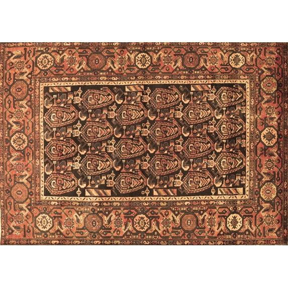 Ahgly Company Machine Washable Indoor Rectangle Persian Brown Traditional Area Rugs, 2' x 3'