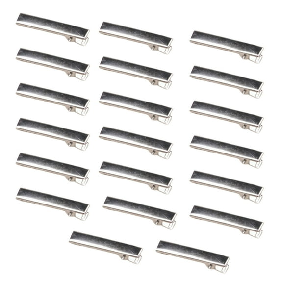 Meidiya 100Pcs Alligator Hair Clips,Hair Bow Clips Flat Metal Single Prong Silver Bulk Alligator Hair Clips for Bows Making Crafts DIY Hair Accessories