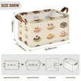 thumbnail image 7 of Yayeee Foldable Storage Basket for Shelves with Handles Waterproof Cloth Bins, Red Cakes, 7 of 7
