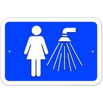 Women Ladies Shower Sign