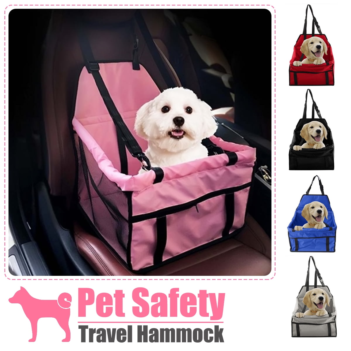 Portable Folding Pets Dogs Cats Car Seat Safe Carrier Beds Puppy Belt Bag Foldable Travel Hammock Pet Sleeping For Outdoor