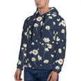 thumbnail image 3 of Sikiie Daisies Flowers Men's Hoodie, Essentials Hoodie, Sweatshirt, Pullover Hooded Sweatshirt for Men-X-Large, 3 of 7