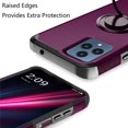 thumbnail image 4 of Designed for Motorola Moto G Pure /G Power 2022 Kickstand Hybrid with 360° Rotate Ring Stand Magnetic Hard PC TPU + Screen Protectror Phone Case Cover [Dark Purple], 4 of 11