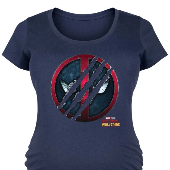 Deadpool - Scratch Logo - Women's Maternity Scoop Neck Graphic T-Shirt