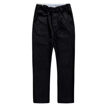 WhouRiu School Pants for Toddler Boy Straight Leg Stretch Waist Chino Pants Children Formal Outdoor Spring Trousers Black,Size 3-4 Y