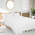 thumbnail image 3 of Duvet Cover Set 3 Piece Solid Color Bedding Set, 110gsm Polyester Microfiber Quilt Cover with Bow Tie Closure,Include 2 Pillowcases(No Duvet) Queen White Unique Bargains Juego de Edredón Funda, 3 of 6