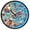 Happy Foxes Leaf Berry, variant on Dailycode Night Light Wall Clock Glow in The Dark 12 inch Battery Operated Silent Luminous Clocks, Pugs Dog and Flowers