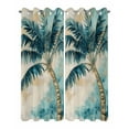 thumbnail image 2 of nqOlkjepod Outdoor Curtains for Patio Waterproof, Coastal Beach Tree Outdoor Privacy Panels Grommet, Vintage Tropical Palm Plant Blackout Outside Curtains for Porch/Cabana/Pergola 54"x84", 2 Panels, 2 of 8