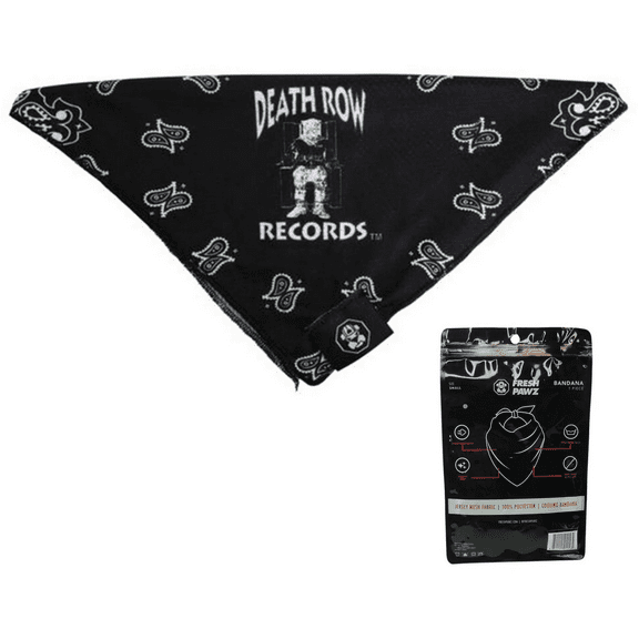 Large Black Cooling Bandana for Dogs, Soak, Wear Chill Relief, Breathable Mesh Fabric, Keeps Pets Cool in Heat, Reusable Summer Accessory, Outdoor Pet Gear, Black