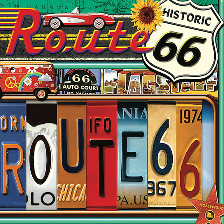 Hart Puzzles 1000-Piece Route 66 by Kate Ward Thacker Interlocking Jigsaw  Puzzle 