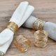 thumbnail image 5 of Napkin Rings, Gold Tone Mesh Napkin Ring Set (12pcs), 5 of 5