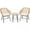 White, variant on Costway 3PCS Patio Rattan Bistro Furniture Set Cushioned Chair Table White