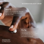 Advanced Clinicals Anti Aging Bulgarian Rose Moisturizing Body Cream, 16 Oz