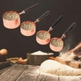 thumbnail image 3 of ANGGREK Kitchen Measuring Tool,Measuring Spoon Set,4pcs/Set Household Stainless Steel Rose Gold Measuring Spoon Set Kitchen Baking Tools, 3 of 8