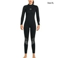 thumbnail image 4 of Yuarrent Traje de buceo de 3 mm Buena elasticidad Cierre de cremallera Transpirable Trajes de baño cómodos Protector solar fuerte Traje de neopreno Deportes acuáticos Mujer Negro XL Yuarrent  OD020691-11, 4 of 6
