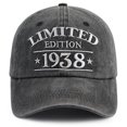 thumbnail image 4 of Mens Hats Unisex Baseball Vintage Embroidered Adjustable Classic Structured Outdoor Distressed Baseball Caps I One Size, 4 of 4
