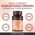 thumbnail image 6 of PureClinica High Potency Korean Panax Ginseng 10,000mg – 180 Tablets (6-Month Supply) – Standardized 20% Ginsenosides for Energy & Vitality Support, 6 of 10