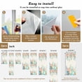 thumbnail image 6 of Summer Ocean Window Privacy Film, Watercolor Coastal Coral Shell Seaweed Beige Static Cling UV Sun Blocking Heat Control Window Tint Day and Night, Non-Adhesive One Way Privacy Cover 17.7''x78.7'', 6 of 7