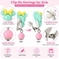 thumbnail image 4 of 14 Pairs Clip On Earrings for Girls, Pretend Princess Play Earrings for Ages 3-12 Little Girls, Cute Small Clips On Earrings Jewelry Gifts Set, 4 of 7