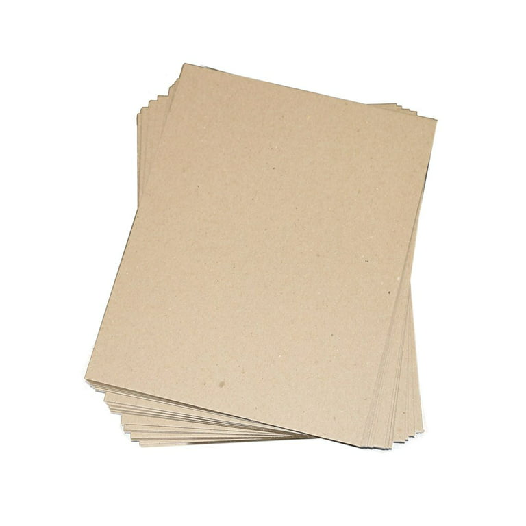 Chipboard - Cardboard Medium Weight. 8 12 x 11 inch Chipboard Pads - .022 inch Thick (10 per Pack), Brown