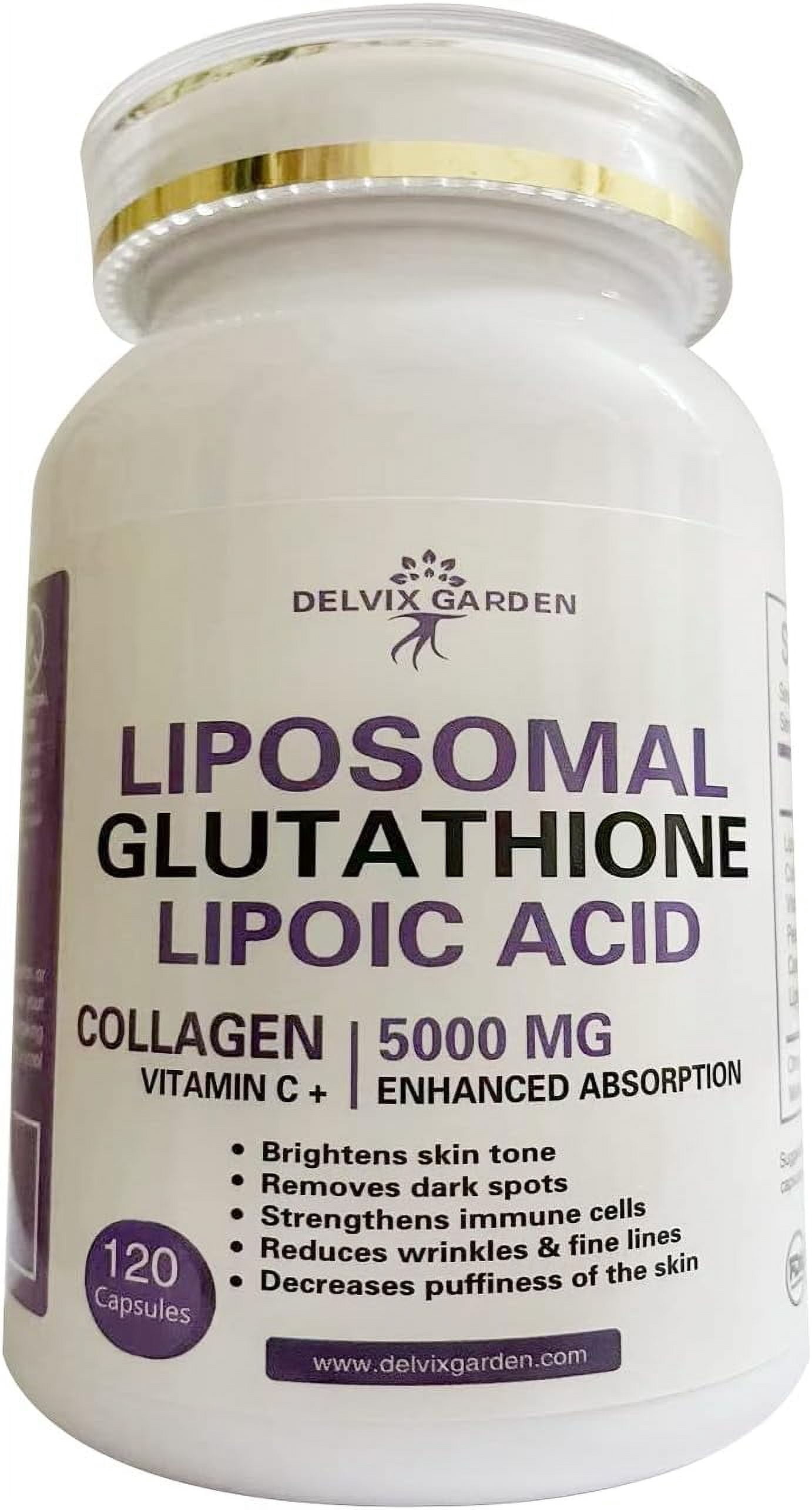 4-in-1 Anti-Aging & Immune Booster 120 Capsules – Liposomal Glutathione, Lipoic Acid, Collagen & Vitamin C