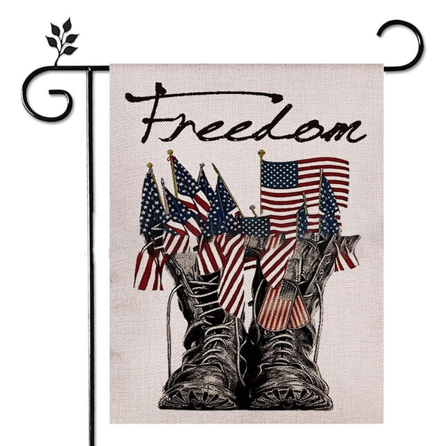 Bandera americana Ancla Bandera de jardín Vertical Doble cara Memorial Day Banner Jardín Decoración al aire libre Jormftte CPB-US-DYP75-10