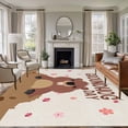 thumbnail image 2 of Groundhog Day Large Area Rugs for Bedroom Living Room, Soft Non Slip Carpet Bedside Rug, Pink Cherry Blossom Cartoon Animals Vintage Rectangular Floor Cover Kitchen Accent Rug 8'x10' for Office, 2 of 9