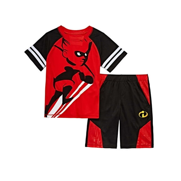 Disney Incredibles Toddler & Boys Red Dash Outfit Tee Shirt & Shorts Set 3T
