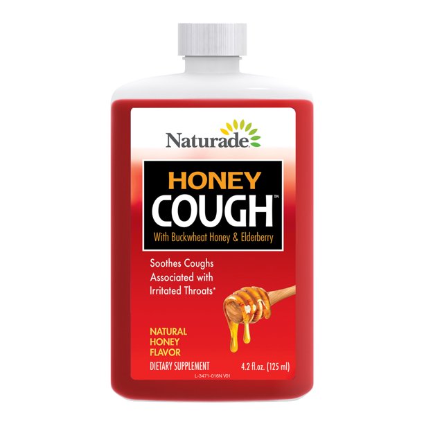 Naturade Honey Cough Syrup with Buckwheat Honey & Elderberry, 4.2 fl