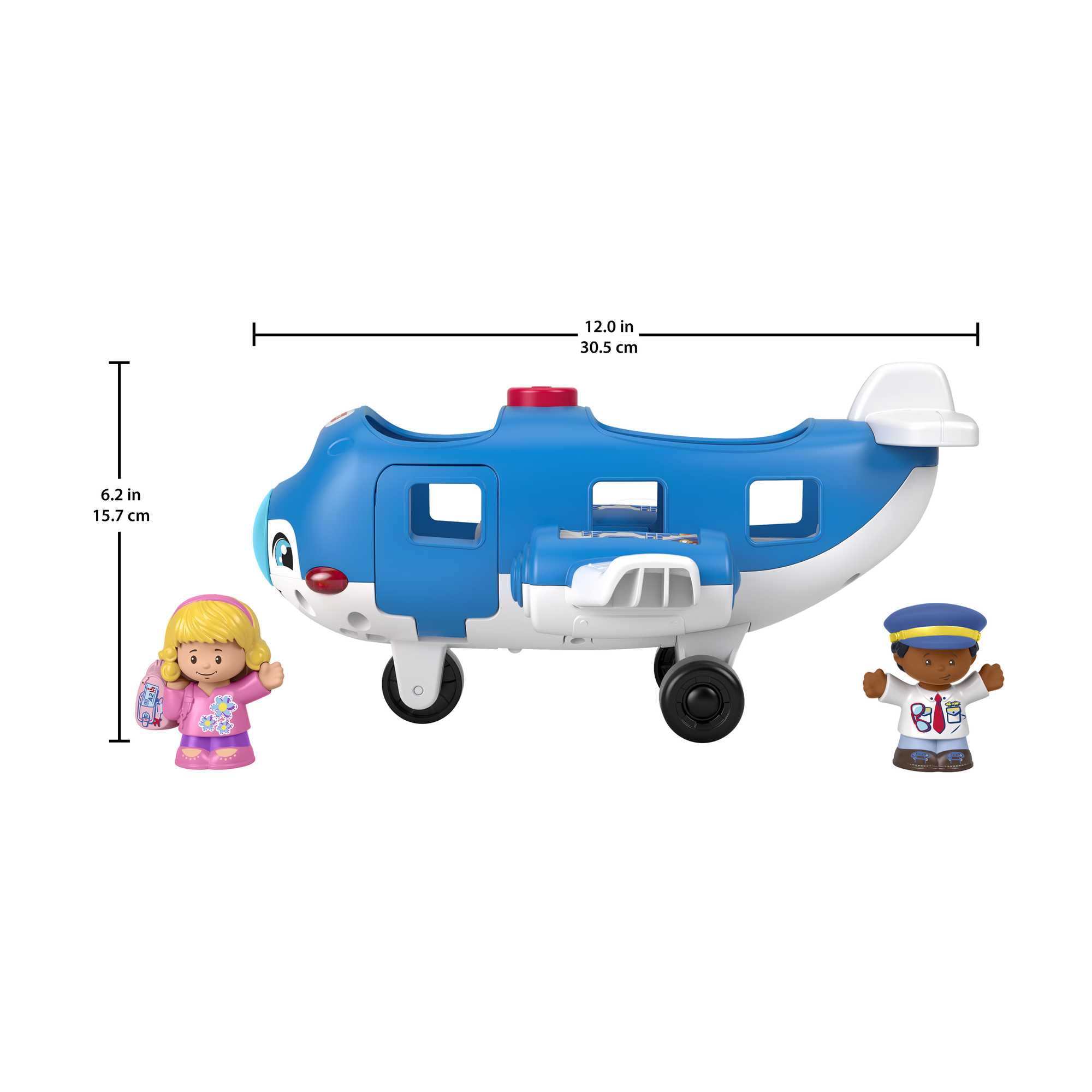 Fisher-Price Little People Travel Together Airplane Musical Toddler Toy with 2 Figures