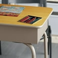 thumbnail image 6 of Emma + Oliver Height Adjustable Student Desk with Open Front Metal Book Box, Silver Metal Frame and Maple Finished Desktop, 6 of 11
