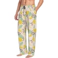 thumbnail image 6 of Honiee Lemon Leaves for men - a sleek fusion of Straight Pajama Pants, versatile Lounge Pants, and cozy Sleepwear, all rolled into one-Large, 6 of 6