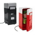 thumbnail image 2 of Mini USB Fridge Portable Cooler Beverage Drink Cans Cooler / Warmer Refrigerator for Car Laptop PC Computer Black Red Color 2024, 2 of 6