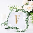 thumbnail image 2 of BalsaCircle 4" Gold Solid Letter V Self-Adhesive Rhinestones Gems Sticker, 2 of 7