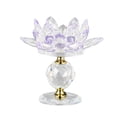 thumbnail image 3 of Portavelas de Vidrio Portavelas de Loto Portavelas Votivos Decorativos Portavelas de Vidrio Transparente para Cena Romántica Boda Baño Violeta, 3 of 9