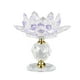 thumbnail image 3 of Portavelas de cristal transparente de loto, candelero con Base de cristal para decoración de comedor en casa Violeta, 3 of 9