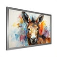 thumbnail image 2 of Designart "Reverie of Abstract Donkey" Animals Framed Wall Art Decor - Modern Farmhouse Brown Donkey Bedroom Framed Canvas Wall Art, 2 of 6