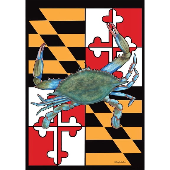 Briarwood Lane Garden Flag 12x18 For Outdoor Maryland Crabs Summer For Summer Garden Flag Flags For Outside