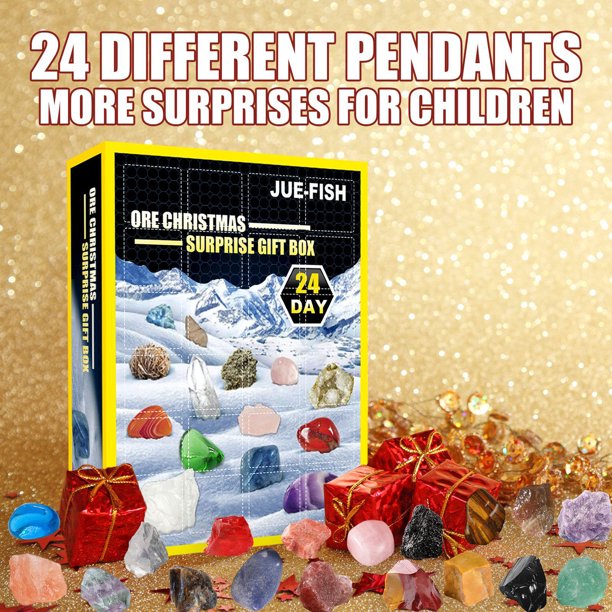 Rock Collection Advent Calendar 2022 Advent Calendar for Kids with 24 Gemstones, Minerals