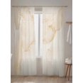 thumbnail image 5 of Sheer Curtains 84 Inches Long 2 Panels Set for Living Room, Marble Beige Semi Sheer Curtains for Windows, Modern Abstract Ink Painting Luxury Voile Window Treatments Rod Pocket Curtain, 5 of 7