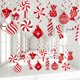 thumbnail image 1 of 26 piezas de adornos navideños para el techo, adornos navideños colgantes con forma de espiral, adornos navideños para el techo, adornos navideños para el techo, 1 of 4