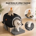 thumbnail image 6 of Alvantor Stainless Steel Cat Litter Box with Convertible Lid, 3-in-1 Design, 23.62"x15.75"x15.75", Multicolor, 6 of 7
