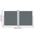 thumbnail image 2 of vidaXL Retractable Side Awning Anthracite 47.2"x236.2" 8450, 2 of 12
